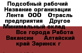 Подсобный рабочий › Название организации ­ Лента, ООО › Отрасль предприятия ­ Другое › Минимальный оклад ­ 22 500 - Все города Работа » Вакансии   . Алтайский край,Заринск г.